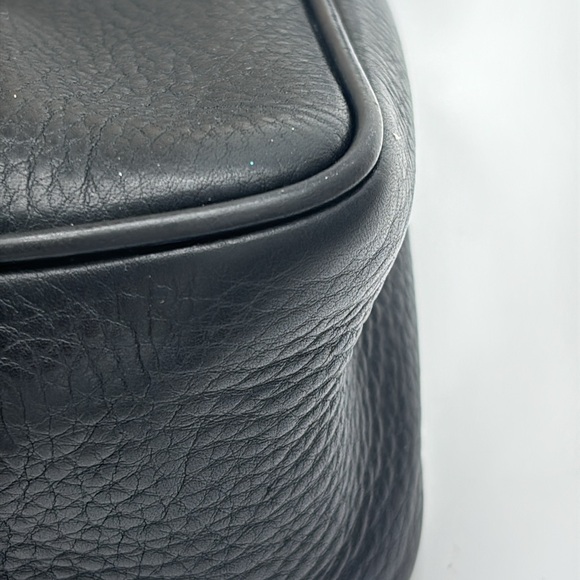 Vintage Dooney & Bourke 1975 Black Leather Purse Shoulder Handbag. Pre-Owned - Picture 10 of 13